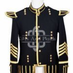 Scottish Black Gold Military Doublet Jacket