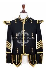 Scottish Black Gold Military Doublet Jacket