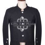 Black Serge Wool Kenmore Doublet Jacket