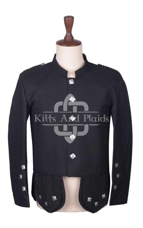 Black Serge Wool Kenmore Doublet Jacket