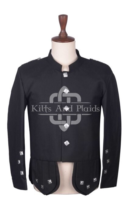 Black Serge Wool Kenmore Doublet Jacket