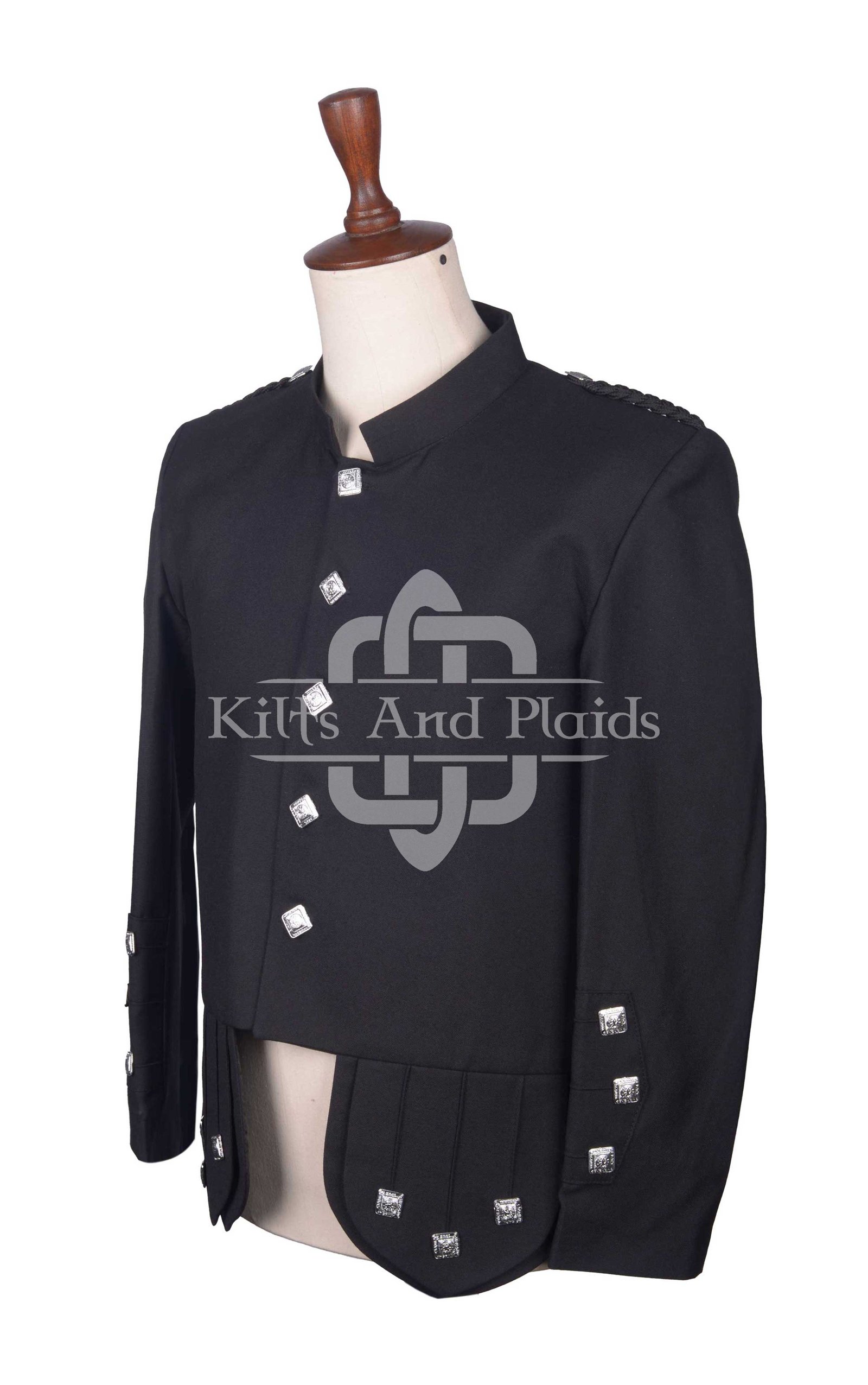 Black Serge Wool Kenmore Doublet Jacket