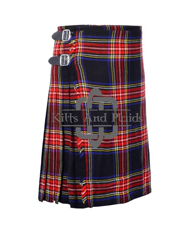 Black Stewart Tartan 8 Yard Kilt