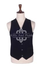 Black Velvet 5 Buttons Argyll Waistcoat