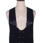 Black Velvet Double Breasted Kilt Waistcoat
