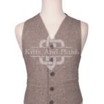 Brown Tweed 5-Button Waistcoat