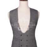Brown Tweed Double Breasted Kilt Waistcoat