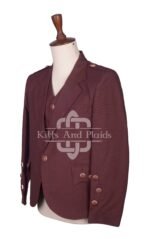 Burgundy Wool Argyll Jacket