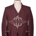 Burgundy Wool Argyll Jacket