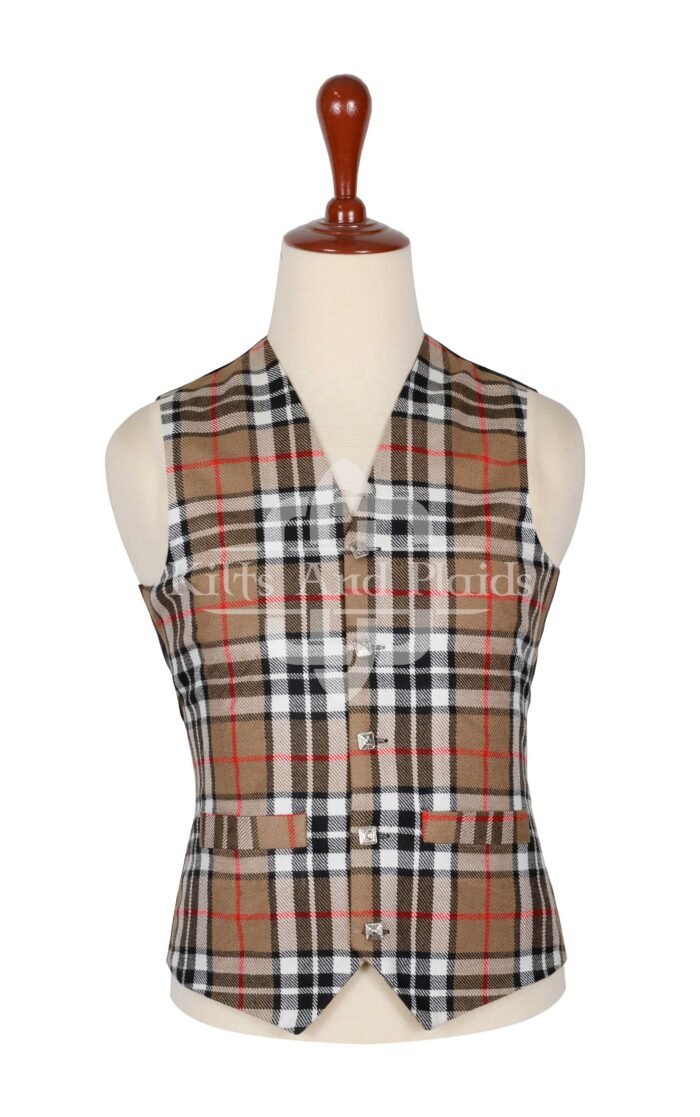 Camel of Thompson Tartan Vest