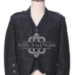 Charcoal Gray Plaid Tweed Jacket