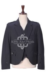 Charcoal Gray Serge Wool Crail Jacket