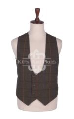 Country Brown Tweed Double Breasted Kilt Waistcoat