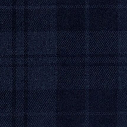 Douglas Dark Navy Tartan Fabric