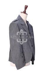 Gray Tweed 5 Buttons Argyll Jacket
