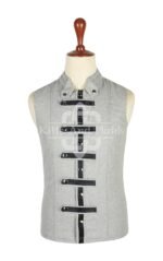 Gray Wool Punk Rock Waistcoat