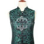 Green Brocade Gothic Vest