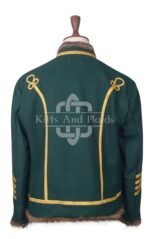 Green Wool Gold Braided Royal Military Officer Jacket