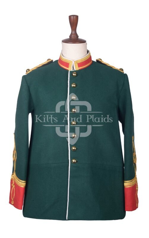 Green Wool Military Officer Tunic Renaissance Jacket