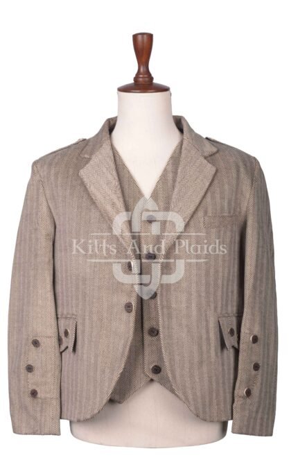 Khaki Sand Tweed Argyll Jacket