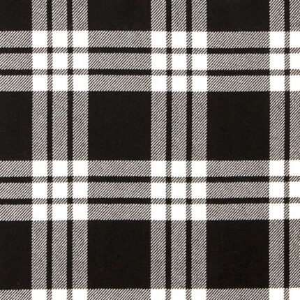MacFarlane Black-White Ancient Tartan Fabric