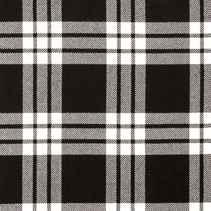 MacFarlane Black-White Ancient MacFarlane Black-White Ancient Tartan Fabric