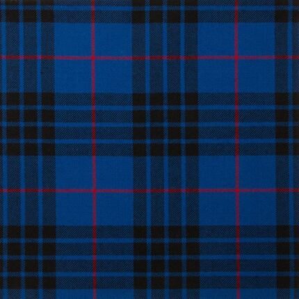 MacKay Blue Modern Tartan Fabric