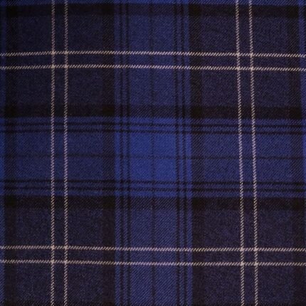 Navy Highland Granite Tartan Fabric