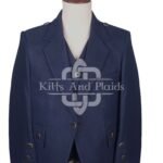 Navy Melton Wool Argyll Jacket