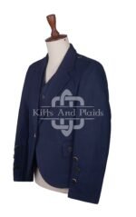 Navy Melton Wool Argyll Jacket