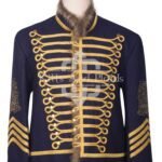 Navy Wool Gold Braided Royal Military Officer Jacket