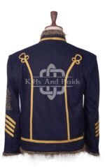 Navy Wool Gold Braided Royal Military Officer Jacket