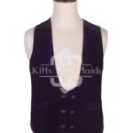 Purple Velvet Double Breasted Kilt Waistcoat