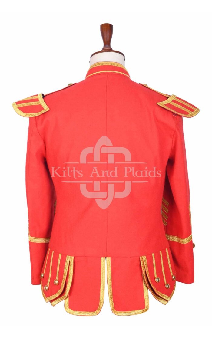 Red Gold Military Doublet Jacket
