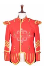 Red Gold Military Doublet Jacket