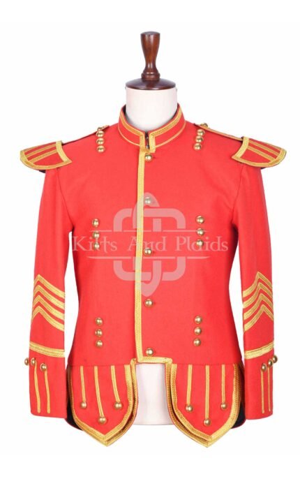 Red Gold Military Doublet Jacket