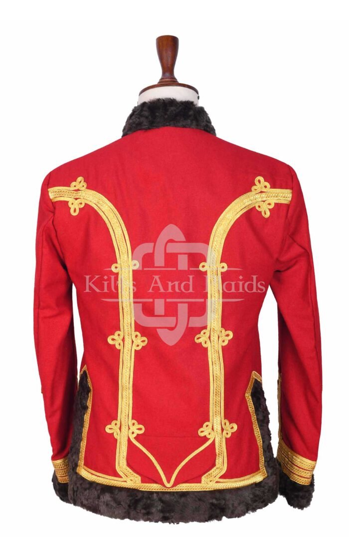 Red Gold Military Hassar Jacket