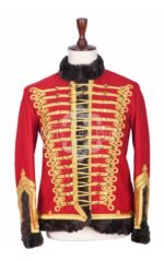 Red Gold Military Hassar Jacket