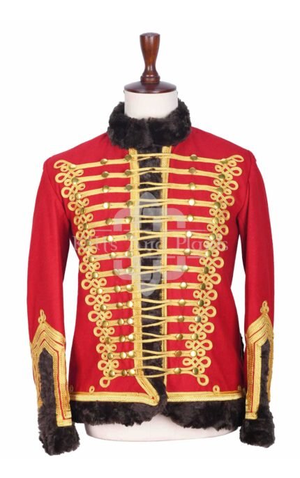 Red Gold Military Hassar Jacket