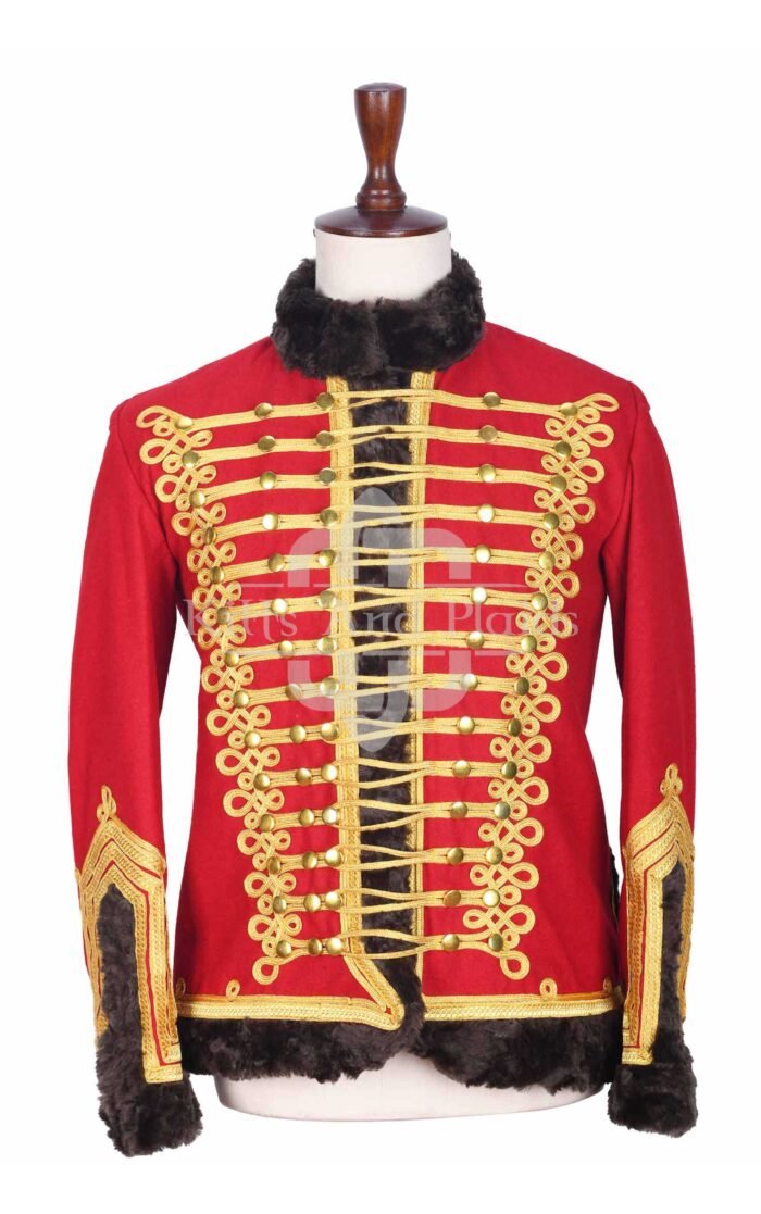 Red Gold Military Hassar Jacket