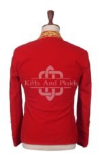 Red Wool Gold Braided Royal Military Officer Jacket