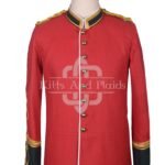 Red Wool Military Officer Tunic Rennaisance Jacket