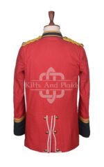 Red Wool Military Officer Tunic Rennaisance Jacket