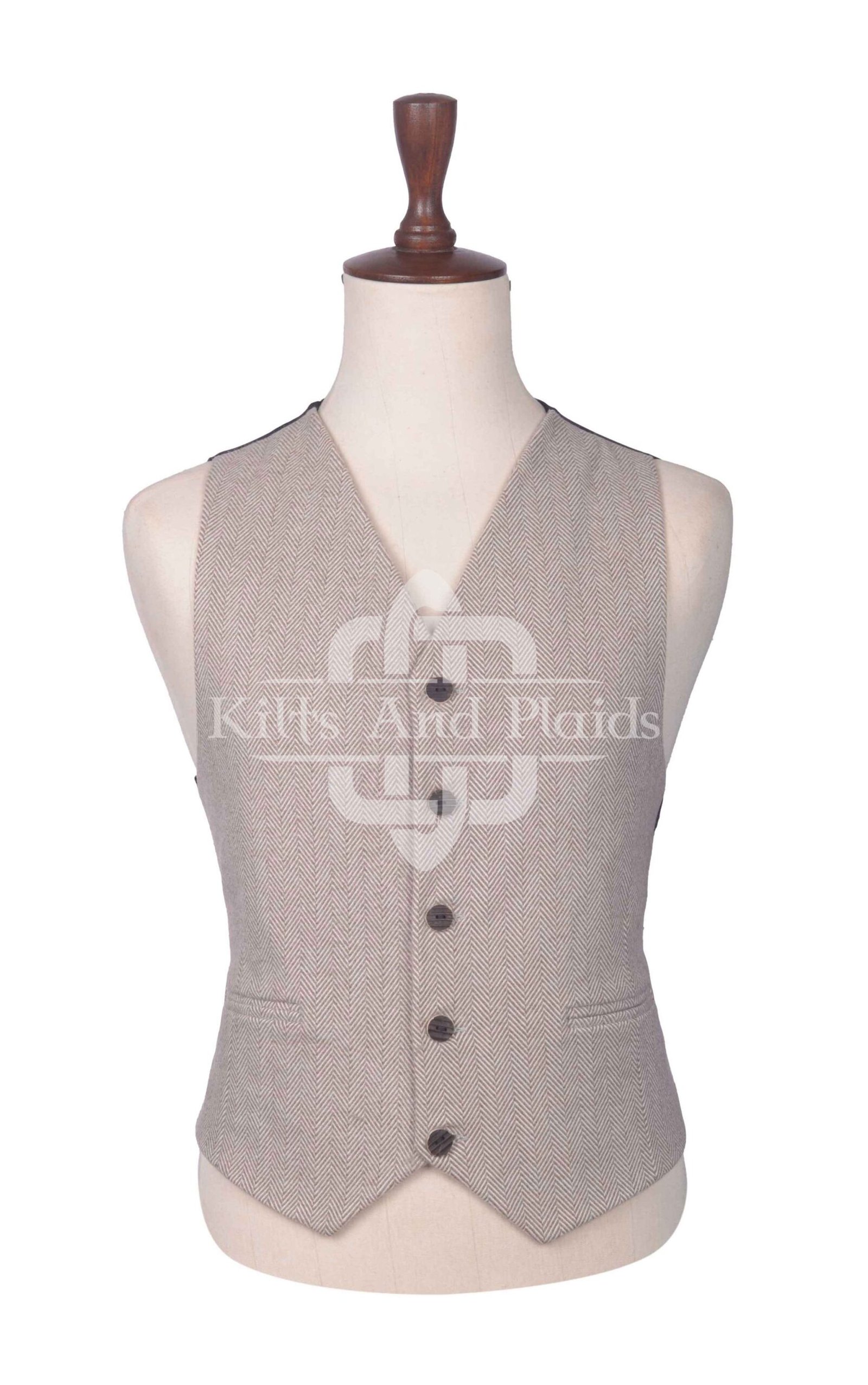 Rose Gold Tweed Argyll Waistcoat