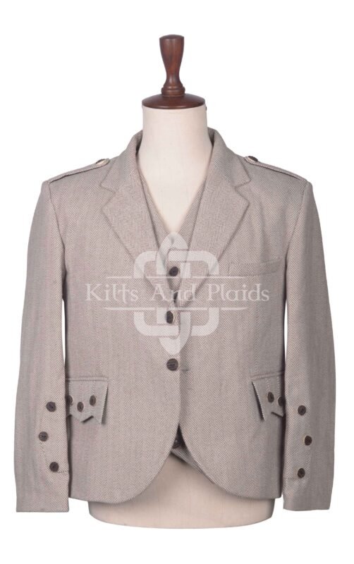 Rose Gold Tweed Argyll Jacket
