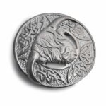 Scottish Highland Cow Kilt Silver Antique Brooch
