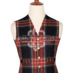 Stewart Black Tartan Vest