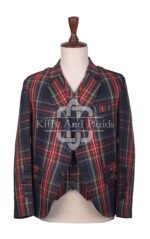 Stewart Black Tartan Argyll Jacket