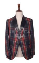 Stewart Black Tartan Blazer Jacket