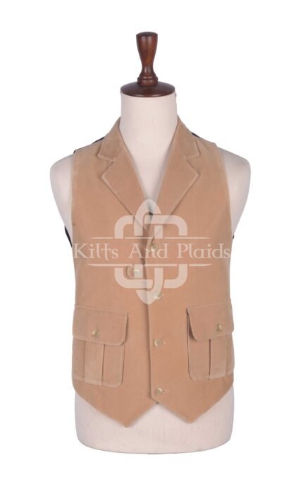 Tan Velvet Waistcoat